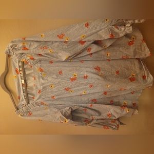 Old Navy 2x Plus striped top with flowers